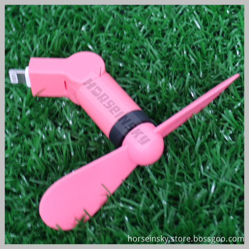 2017 Logo Printed Latest Rotating Mobile Phone Fan Mini USB Fan for iPhone Fan